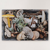 Verwoelde wilde paddenstoelen legpuzzel (Horizontaal)