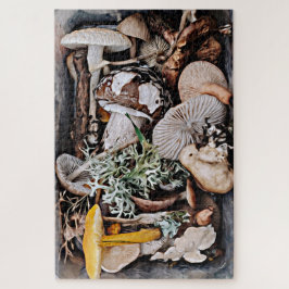 Verwoelde wilde paddenstoelen legpuzzel