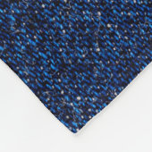 Verwoeste gescheurde denim blue jeans stof lijst o fleece deken (Hoek)