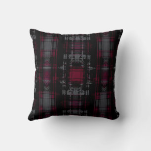 Verwoeste Gotische Donkere Grungy Grunge Plaid Pat Kussen