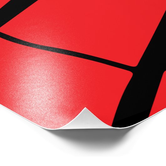 Verwoeste rode reflectie foto afdruk (Hoek)