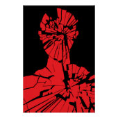 Verwoeste rode reflectie perfect poster (Voorkant)