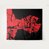 Verwoeste rode reflectie wandkleed (Voorkant (horizontaal))