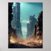 Verwoeste stad poster (Voorkant)