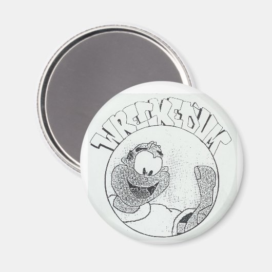 Verwoeste 'Um Melvin Circle Logo Magnet (Voorkant / Achterkant)