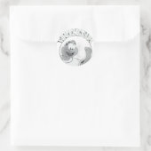 Verwoeste 'Um Melvin Circle Logo Ronde Sticker (Tas)