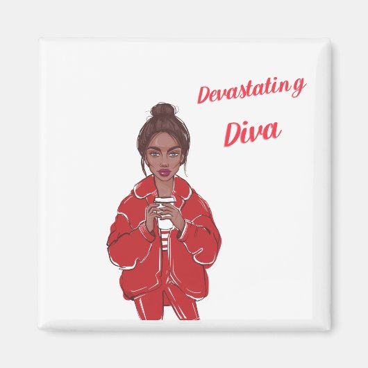 Verwoestende diva magneet (Voorkant)