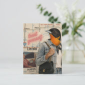 Verwöhn Jezelf Vogelcollage Briefkaart (Staand voorkant)