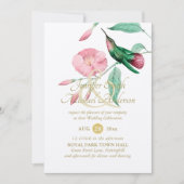 Verwöhnende Mint Roze Kolibrie Bloem Ranken Bloem (Voorkant)