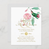 Verwöhnende Mint Roze Kolibrie Bloemrijke Wingerd  (Voorkant / Achterkant)