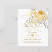 Verwöhnende witte gouden rozenboeket baby shower (Voorkant / Achterkant)