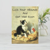 verwond Kitten Art krijgt een Sjabloon met een bo (Staand voorkant)