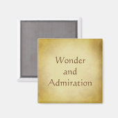 Verwondering en bewondering Spirituele reflectie Magneet (Voorkant / Achterkant)