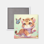 Verwondering in de ogen van een kitten magneet (Voorkant / Achterkant)