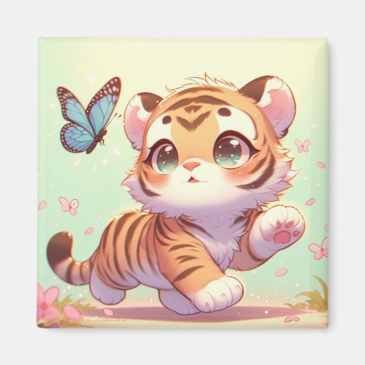 Verwondering in de ogen van een kitten magneet (Voorkant)