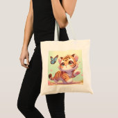 Verwondering in de ogen van een kitten tote bag (Voorkant (product))