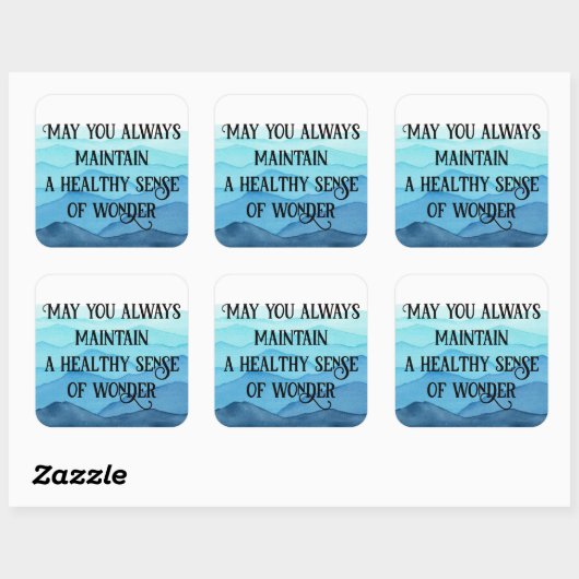 Verwondering Vierkante Sticker (Vel)