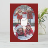 Verwondert zijn liefde religieuze kerstcapsule fot feestdagenkaart (Staand voorkant)