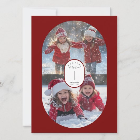 Verwondert zijn liefde religieuze kerstcapsule fot feestdagenkaart (Voorkant)