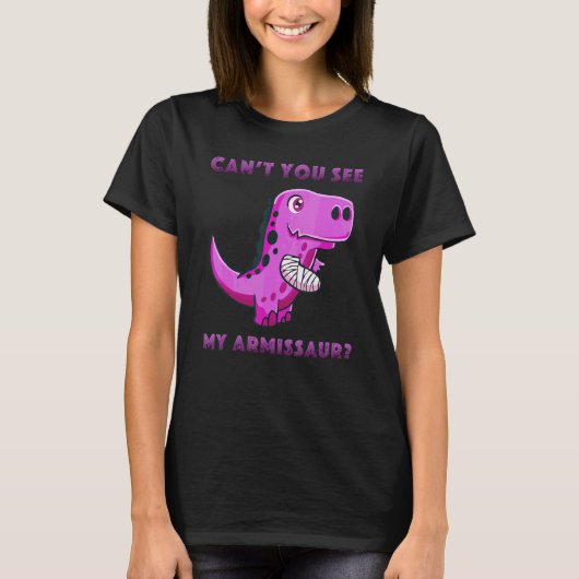 Verwonding Gebroken Arm beterschap Schattige rex A T-shirt (Voorkant)