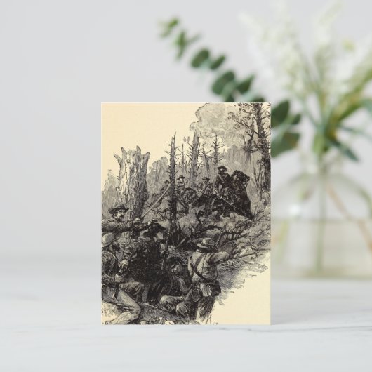 Verwonding van generaal Longstreet Briefkaart (Staand voorkant)