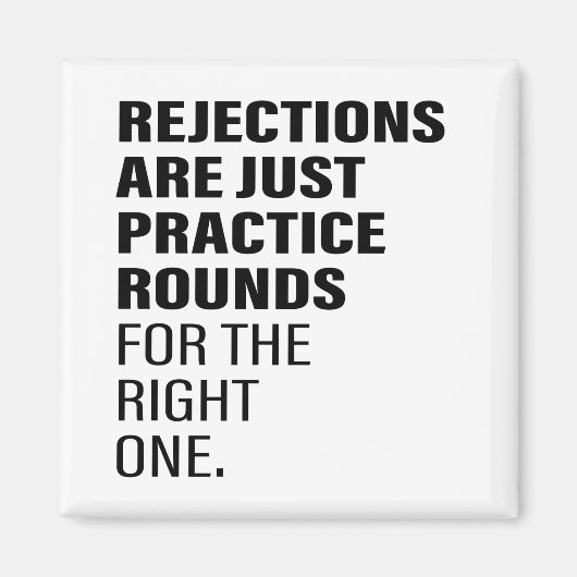 Verworpen citaten Aanmoediging Word Text Art Magneet (Voorkant)