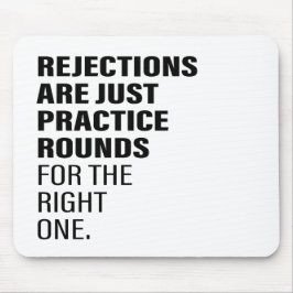 Verworpen citaten Aanmoediging Word Text Art Muismat