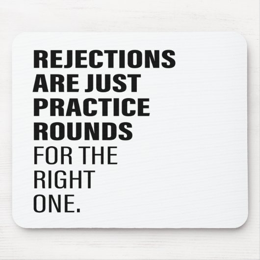 Verworpen citaten Aanmoediging Word Text Art Muismat (Voorkant)