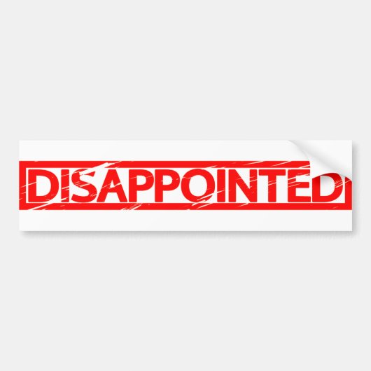 Verworpen stempel bumpersticker (Voorkant)