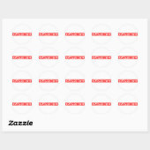 Verworpen stempel ronde sticker (Vel)
