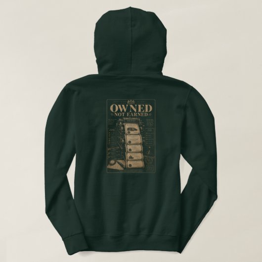 Verworven niet verdiend hoodie (Design achterkant)