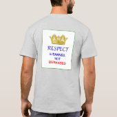 Verworven respect t-shirt (Achterkant)