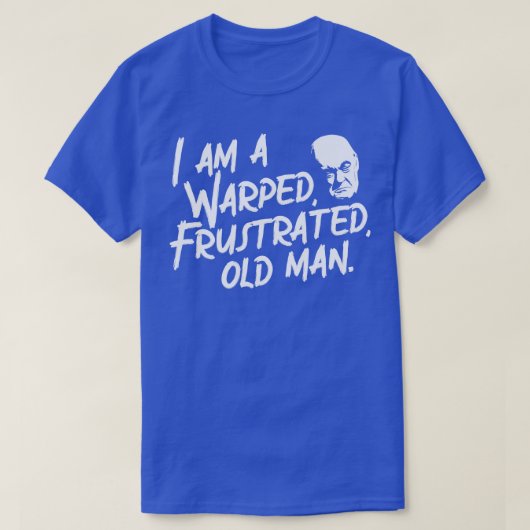 Verwrongen gefrustreerd oud Man T-shirt (Design voorkant)
