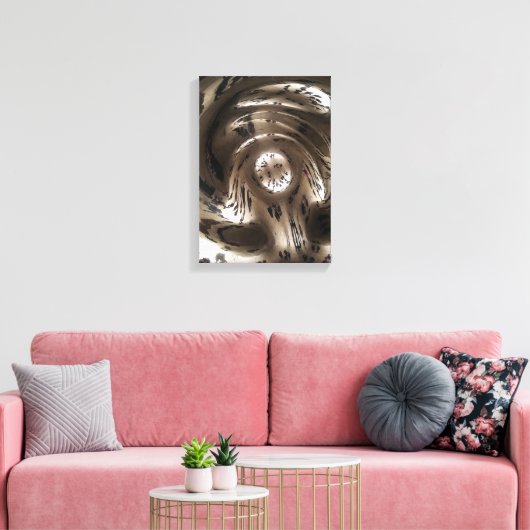 verwrongen kijk op mensen canvas afdruk (Insitu (Woonkamer))