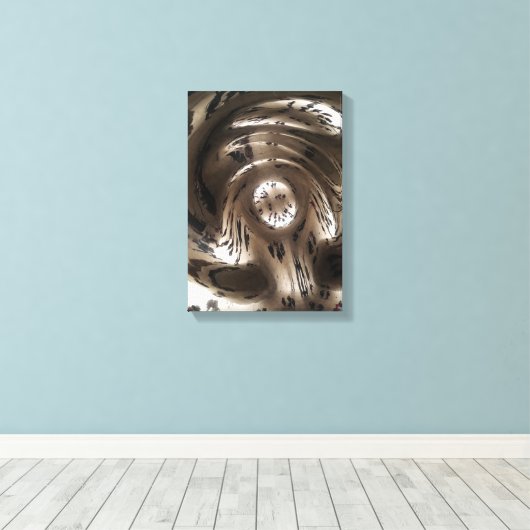 verwrongen kijk op mensen canvas afdruk (Insitu (Houten vloer))