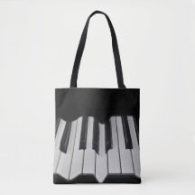 Verwrongen Piano Keys Canvas tas