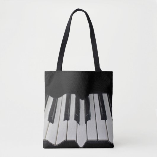Verwrongen Piano Keys Canvas tas (Voorkant)