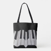 Verwrongen Piano Keys Canvas tas (Achterkant)