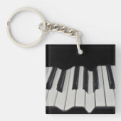 Verwrongen Piano Sleutels Acryl Sleutel Ring Sleutelhanger (voorkant)