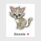 Verwunderte Katze Sticker (Vel)