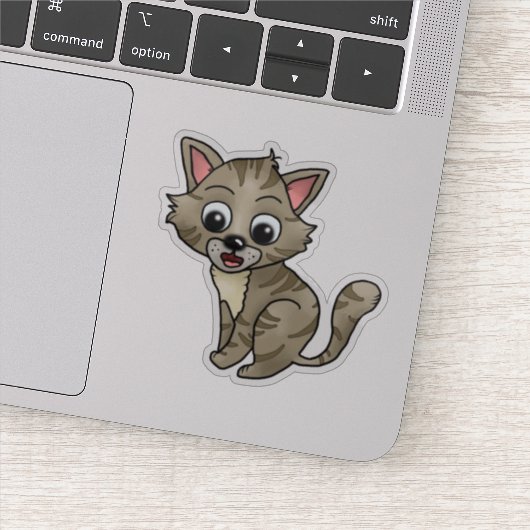 Verwunderte Katze Sticker (Detail)