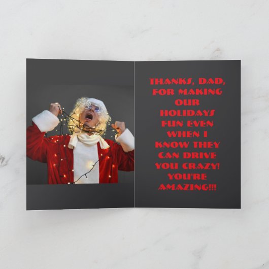 VERWURGDE VADER KERST KAART (Binnen)