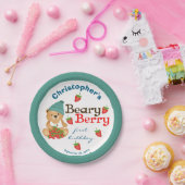 Very Berry Eerste Verjaardag Aardbeien Schattige C Papieren Bordje (Feest)