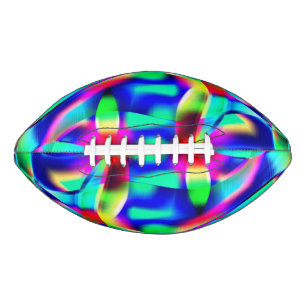 Very colorful curved shapes, green prevails over.. american football