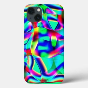 Very colorful curved shapes, green prevails over.. Case-Mate iPhone case
