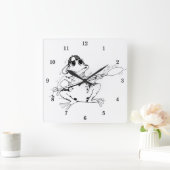 Very Cool Frog Wall Clock Vierkante Klok (Huis)