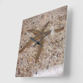 Very Cool Starfish Wall Clock Vierkante Klok (Hoek)
