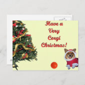 Very Corgi Christmas-Mercy Yellow Postcard Feestdagenkaart (Voorkant / Achterkant)