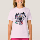 very cute funny happy smiling puppy t-shirt (Voorkant)
