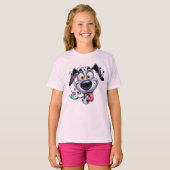 very cute funny happy smiling puppy t-shirt (Voorkant volledig)